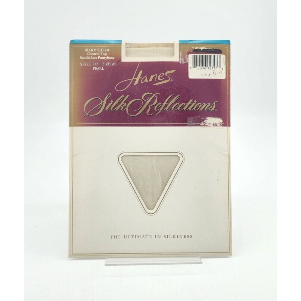 Hanes Silk Reflections Silky Sheer Control Top Sandalfoot Pantyhose 717 Pearl AB